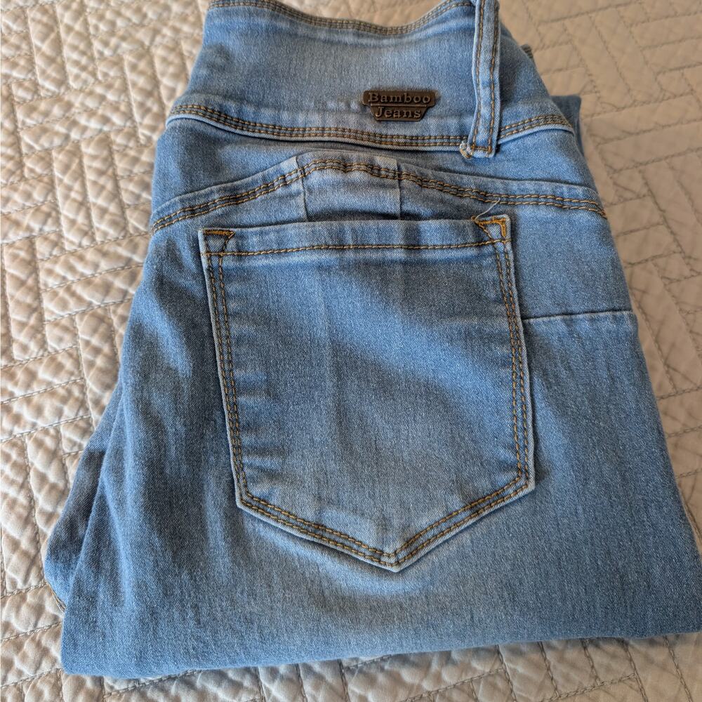 Bamboo Jeans Women's Size 11/12 Blue Stretch Ankle (0425)